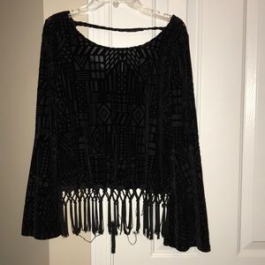 Black Frill Shirt